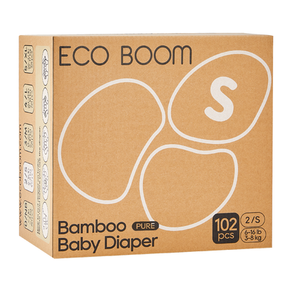 Pure Premium ECO BOOM T2/S bamboe luier (3 tot 8 kg) 34 stuks
