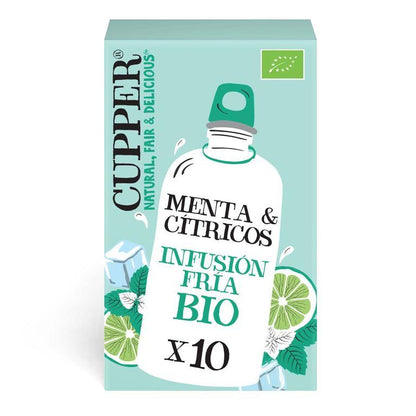Infusion froide à la menthe et aux agrumes Bio Cupper 10 sachets