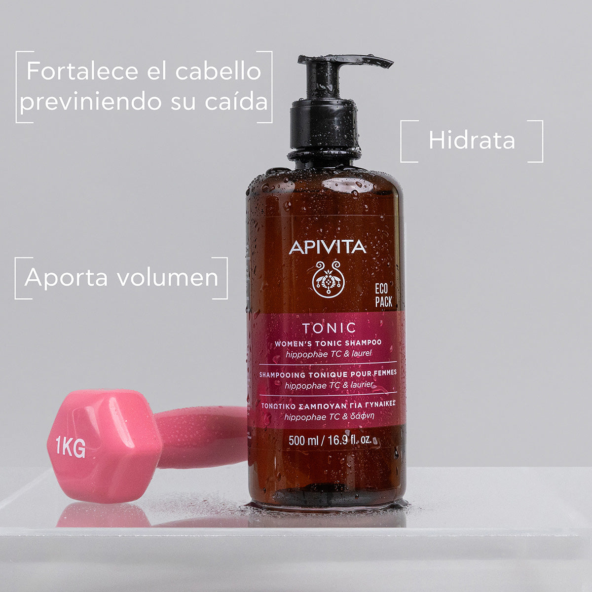 Versterkende shampoo voor vrouwen tegen haaruitval - ECOPACK APIVITA, 500 ml