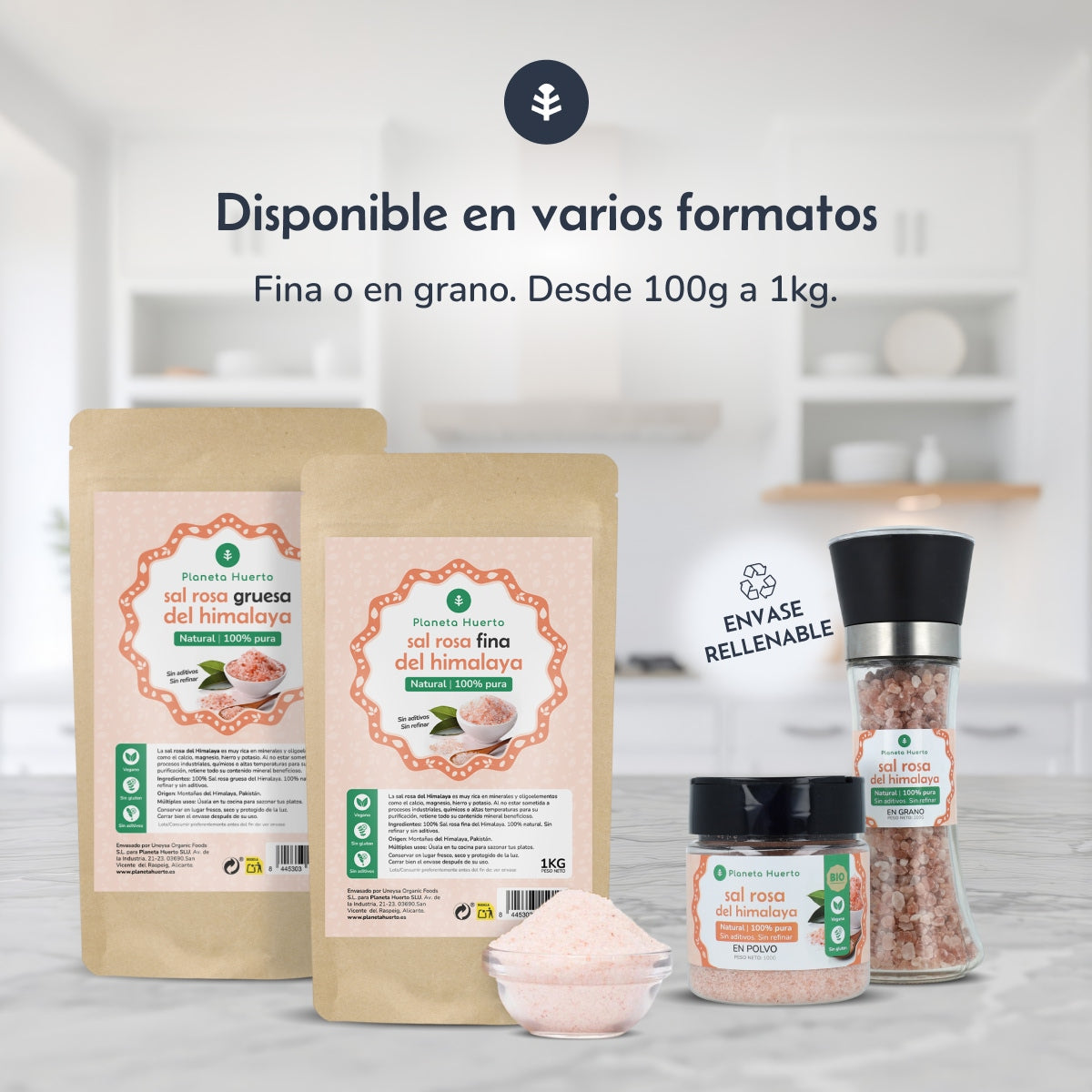 Różowa himalajska sól gruboziarnista Planeta Huerto 1 kg