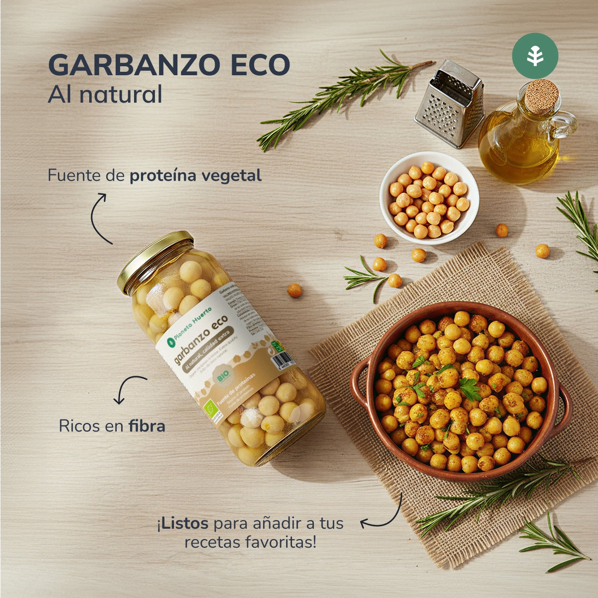 Kokta kikärter ECO Planeta Huerto 400 g