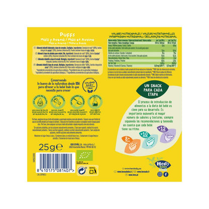 Eco-snacks van maïs en haver 25 g - Hero Solo