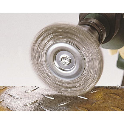 1 Wolfcraft schijfvormige metalen borstel voor boormachine Ø 75 x 7 mm