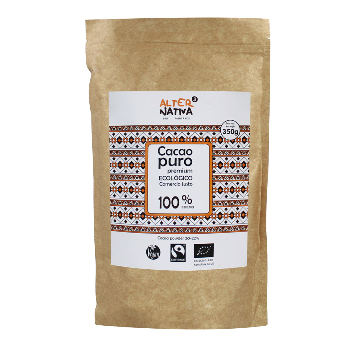 Pure biologische cacao Alternativa 350 g