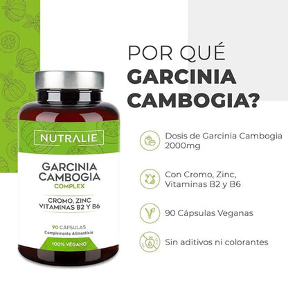 Nutralie Garcinia Cambogia + Chrome + Zinc + Vitamines B2 et B6 90 gélules