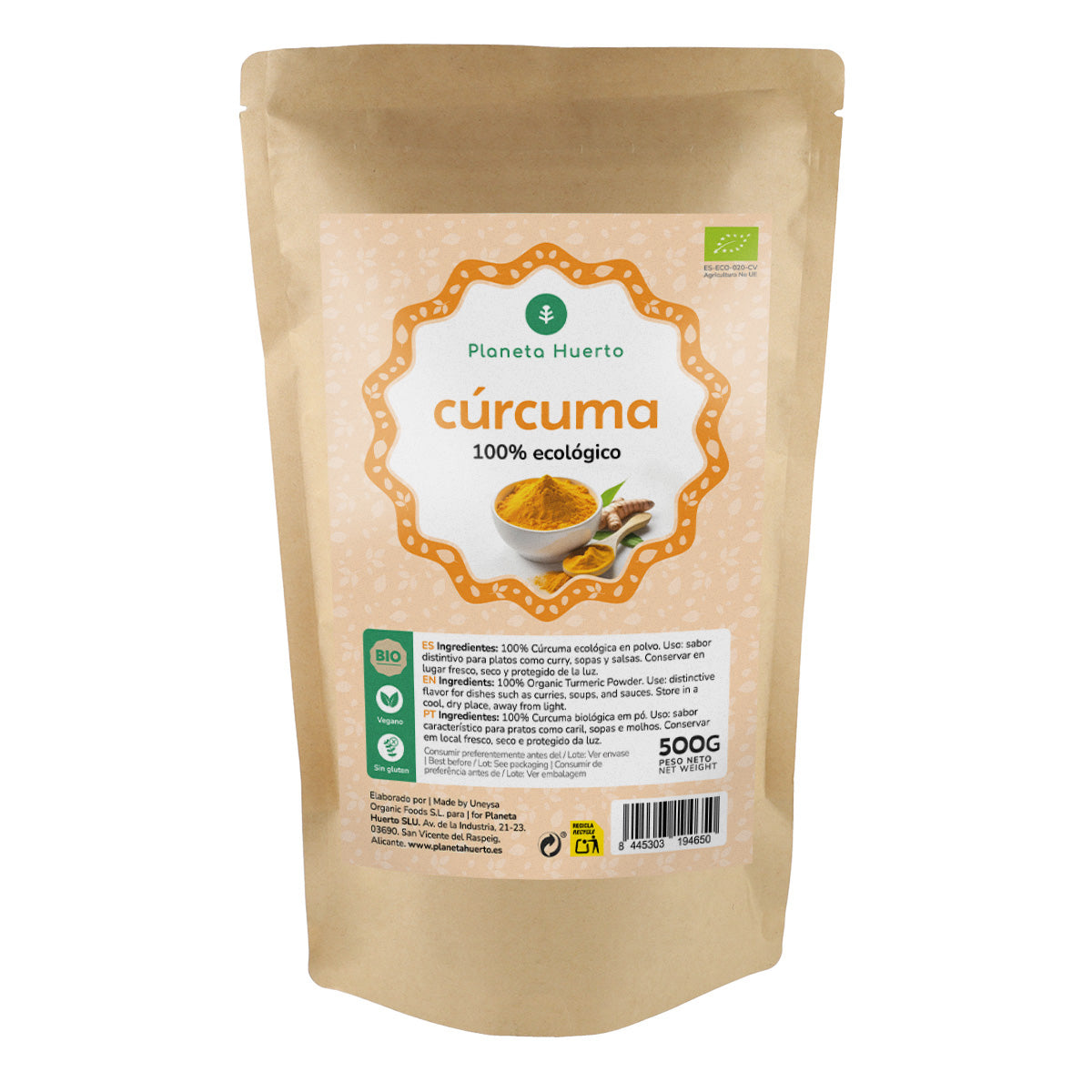 Curcuma in polvere ECO Planeta Huerto 500 g