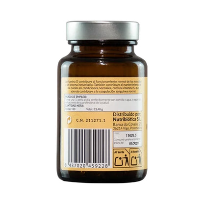 Vitamine D3+K2, Kiroot, 120 capsules