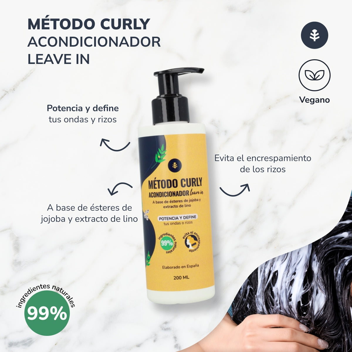 Curly Method Pack : shampoing, masque et laisser agir Planeta Huerto
