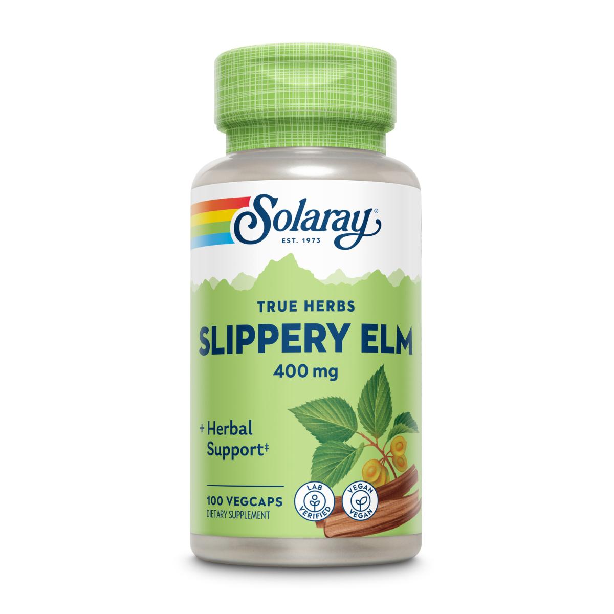 Slippery Elm Bark Olm 400 mg Solaray 100 capsules