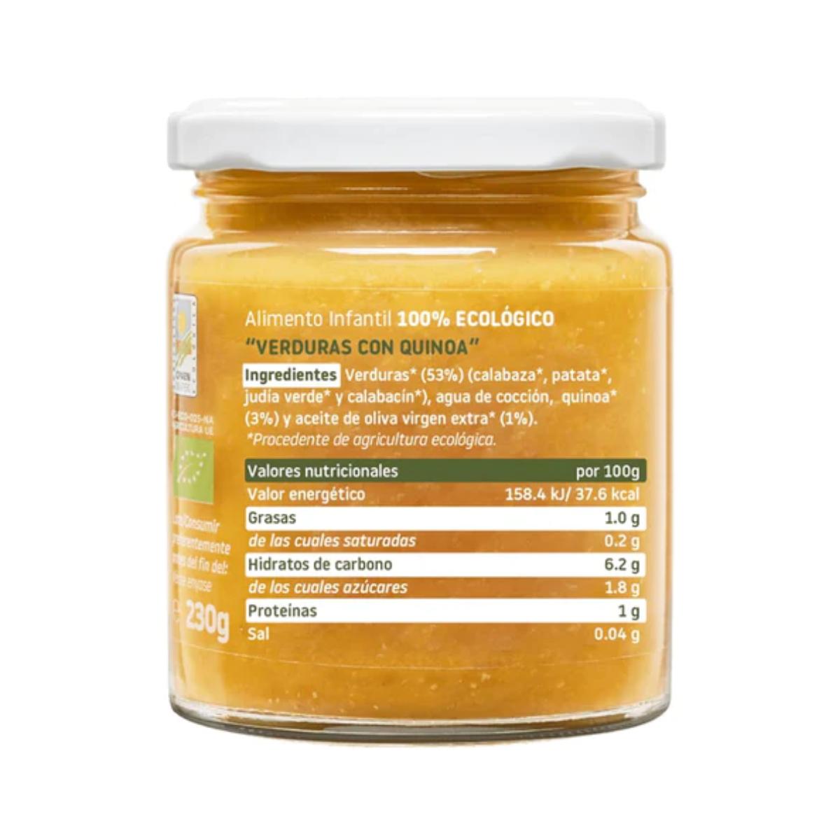 Pakket van 12 potjes biologische groenten met quinoa Smileat, 230 g