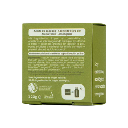Savon écologique spécial acné et peau grasse 120 g Essabó