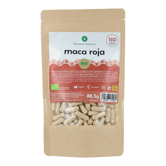 Maca Rouge Organique Maca Rouge Organique Planeta Huerto 150 gélules