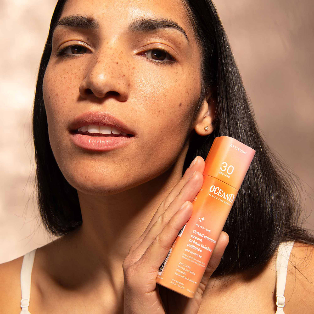 Oceanly - Crema viso con protezione solare PHYTO-SUN - Con colore e lucentezza - SPF 30, Attitude, 30 g