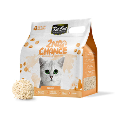 Kit Cat Arena Eco 2nd Chance - Fibre de pois (Original) 2,5 kg Cosses de pois et manioc