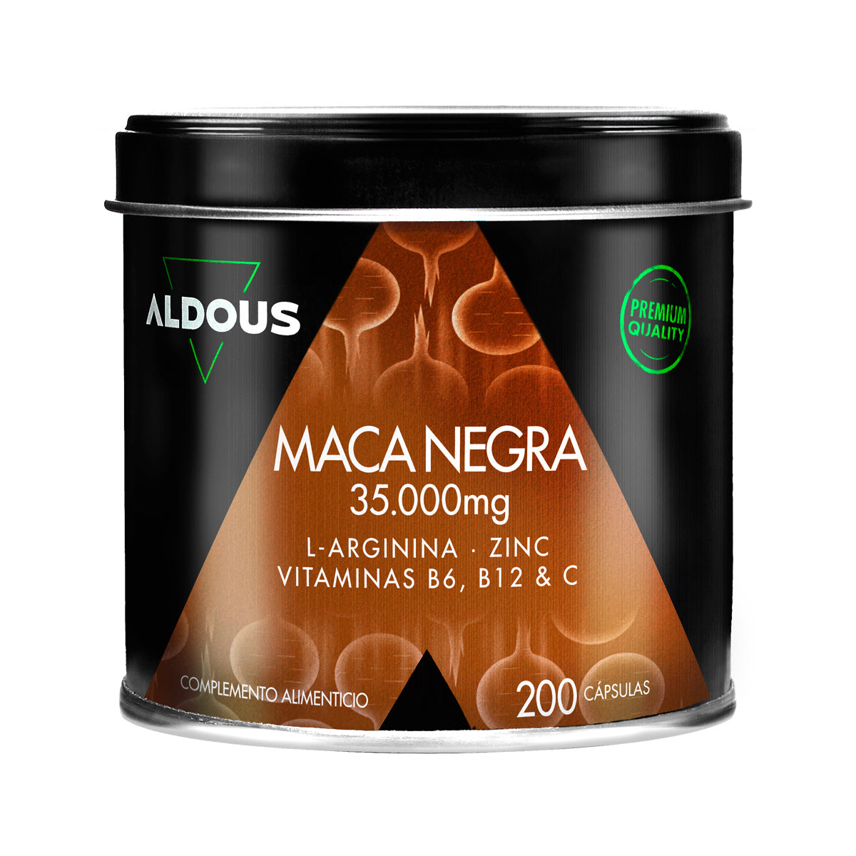 Maca Negra Peruana Complex 35000 mg, Aldous, 200 cápsulas