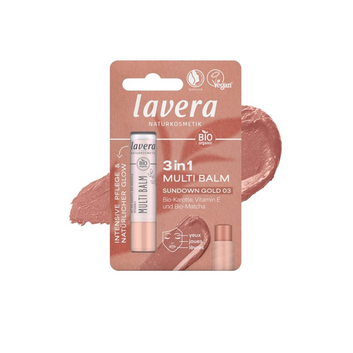 Multifunctionele balsem Blister 03 Sundown Gold Lavera LAVERA, 4,9 g