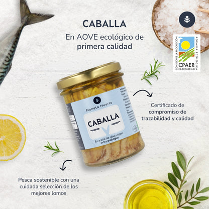 Pack 6x Caballa en aceite de oliva ECO Planeta Huerto 190 gr