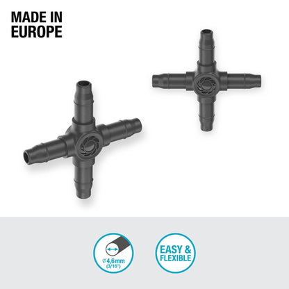 Pezzo a croce 4,6 mm (3/16") x10 Microdripsystem Gardena