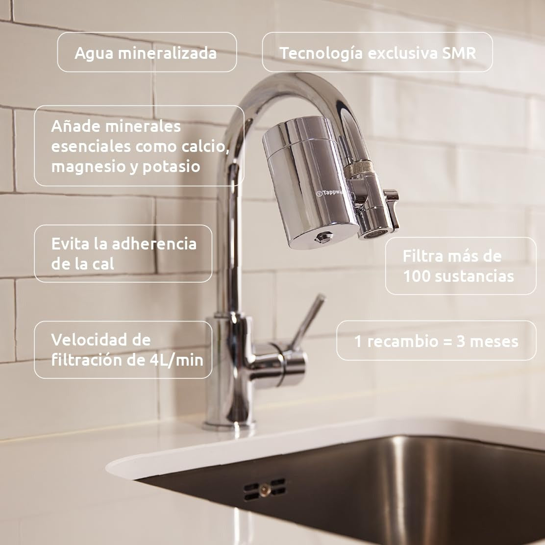 Wasserhahnfilter EcoPro Chrome SMR Tappwater