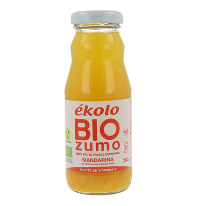 Jus de mandarine 100 % bio fraîchement pressé Ékolo 200 ml