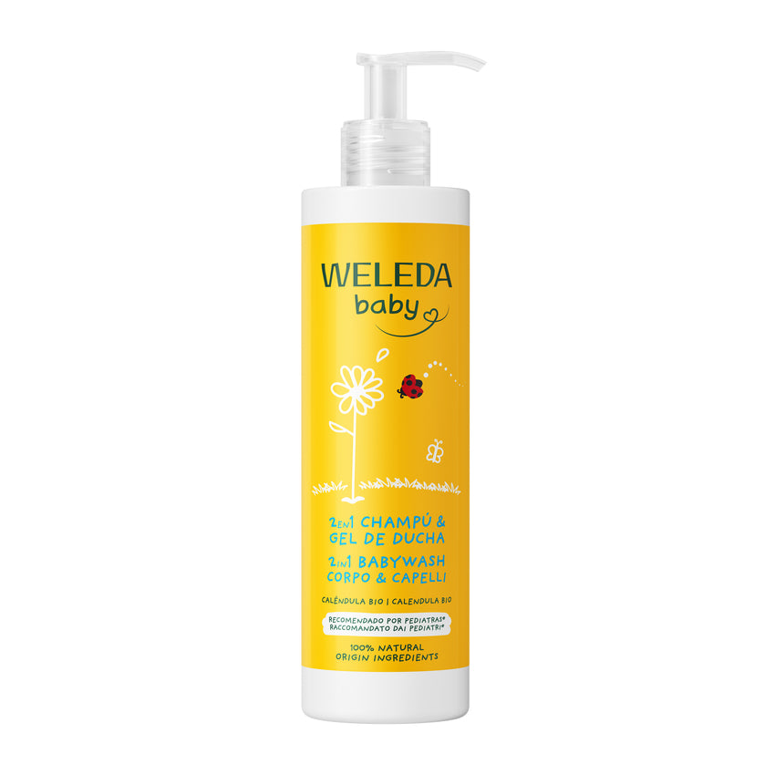 Shampooing et gel douche au calendula Weleda 400 ml