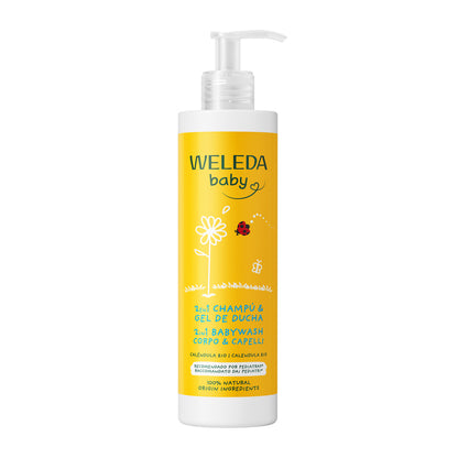 Shampooing et gel douche au calendula Weleda 400 ml