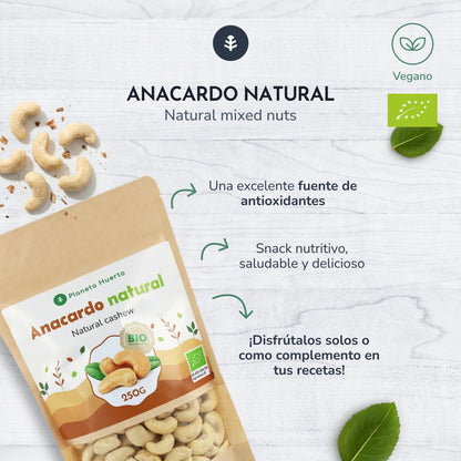 Anacardi naturali ECO Planeta Huerto 250 g