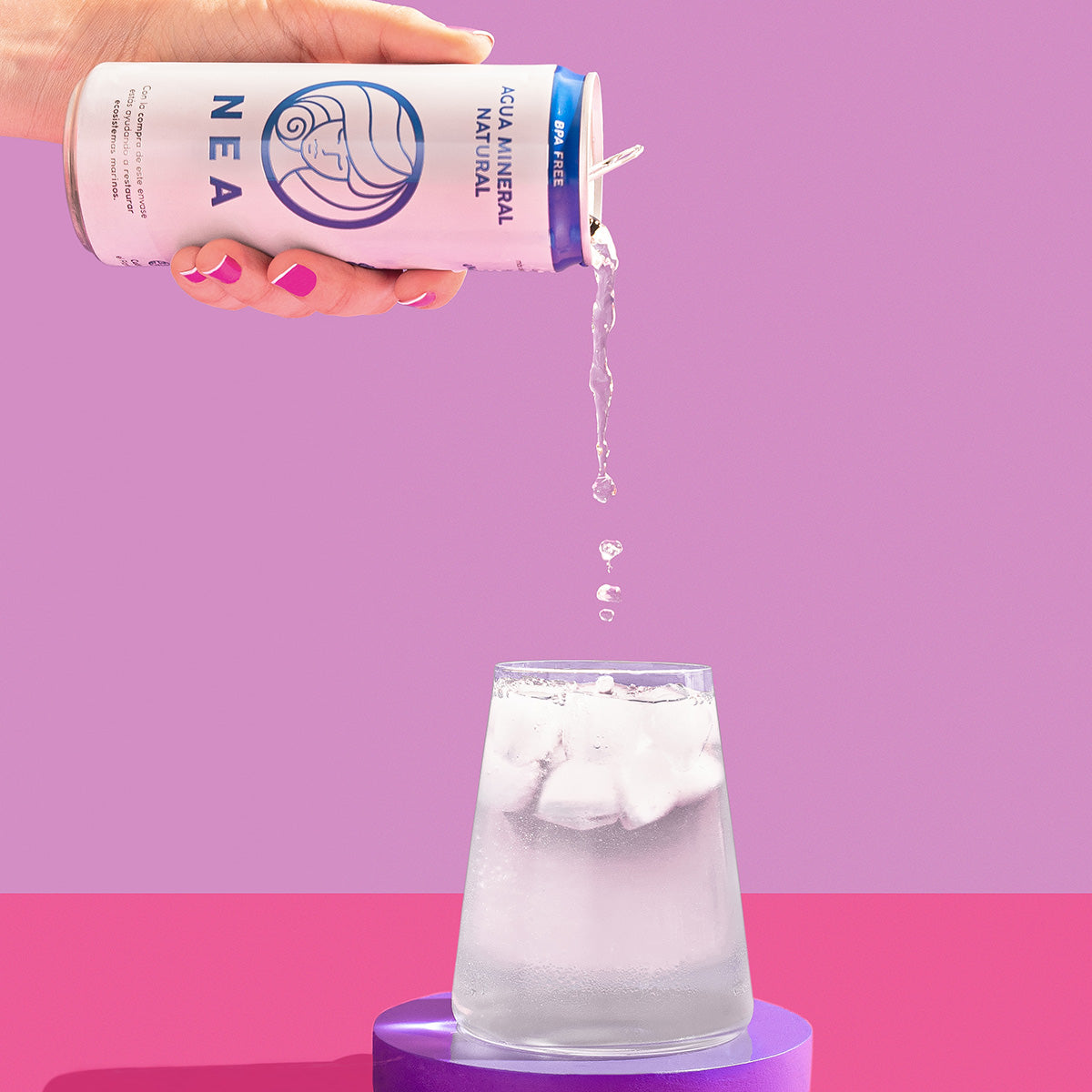 Eau minérale naturelle en canette NEA 330 ml