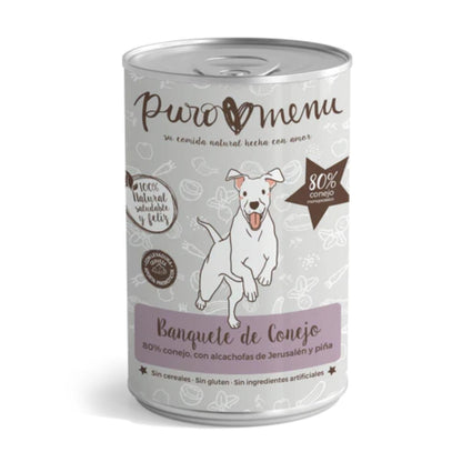 Puromenu Barf wet dog food, rabbit banquet, 400 g