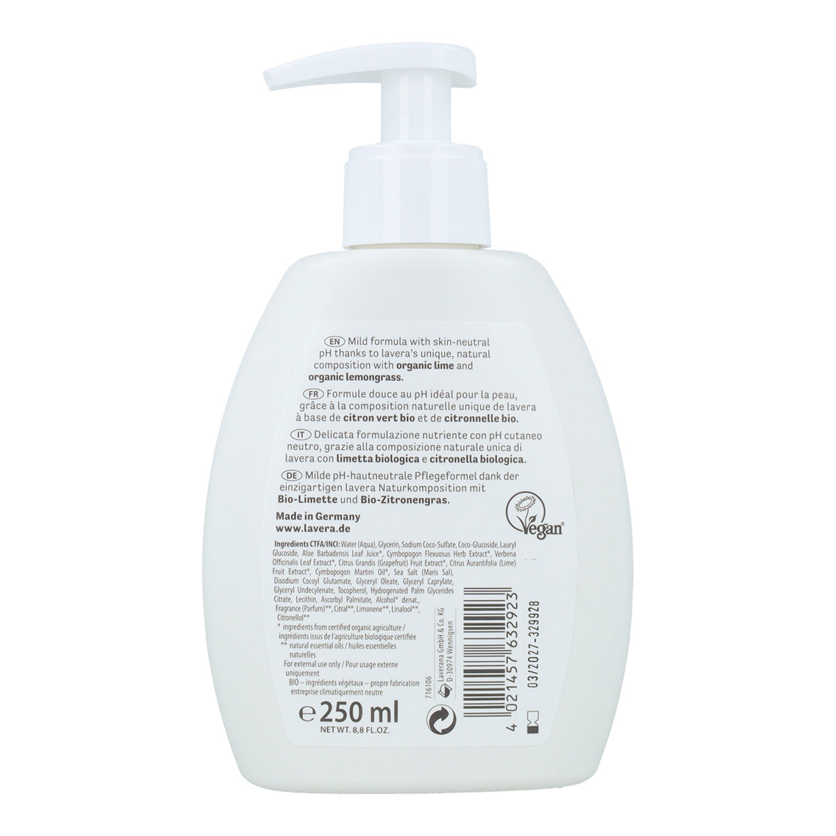 Lavera Fresh Lime Hand Soap Refill, 250 ml