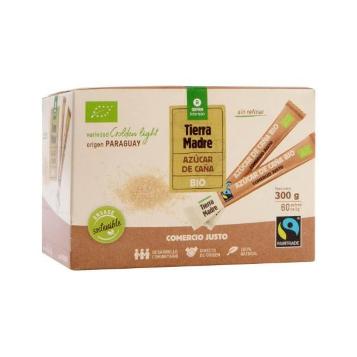 Jednorazowe saszetki z cukrem trzcinowym Bio Tierra Madre 60 saszetek