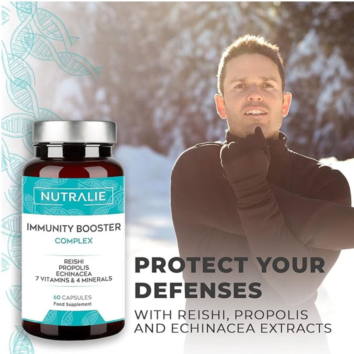 Nutralie Immunförsvar med Reishi + Propolis + Echinacea 60 kapslar