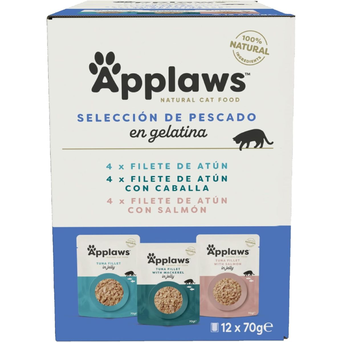Applaws Cat Selezione di pesce Multipack 12 x 70 g Cibo umido per gatti