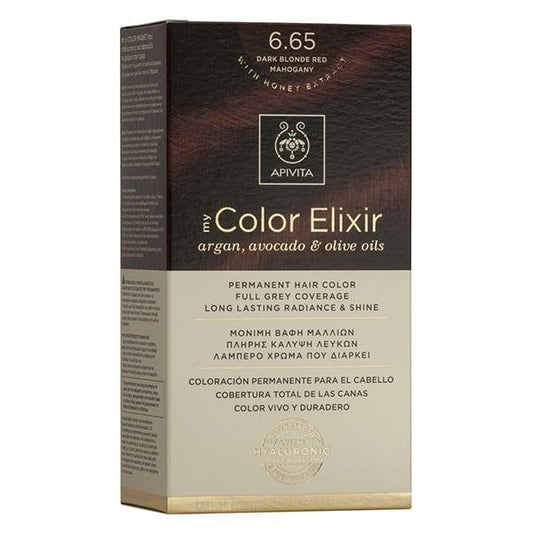 Farba do włosów My Color Elixir N6.65 Ciemny blond mahoniowy Apivita