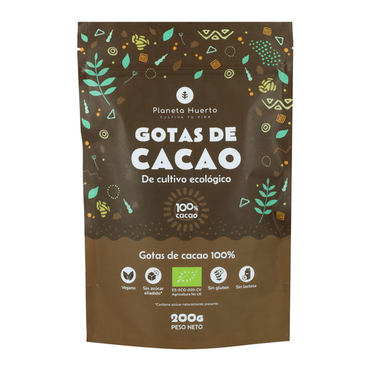 Dropsy czekoladowe 100% kakao ECO Planeta Huerto 200 g