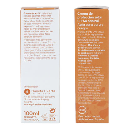 100 % mineralische Sonnenschutzcreme LSF 50 von Planeta Huerto, 100 ml