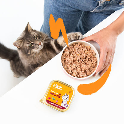 Nourriture humide pour chats pâté Pot de poulet fermier Edgard & Cooper 85 g