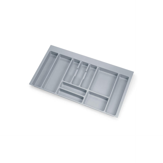 Emuca Portaposate Optima per cassetto da cucina, modulo 900 mm, plastica, grigio