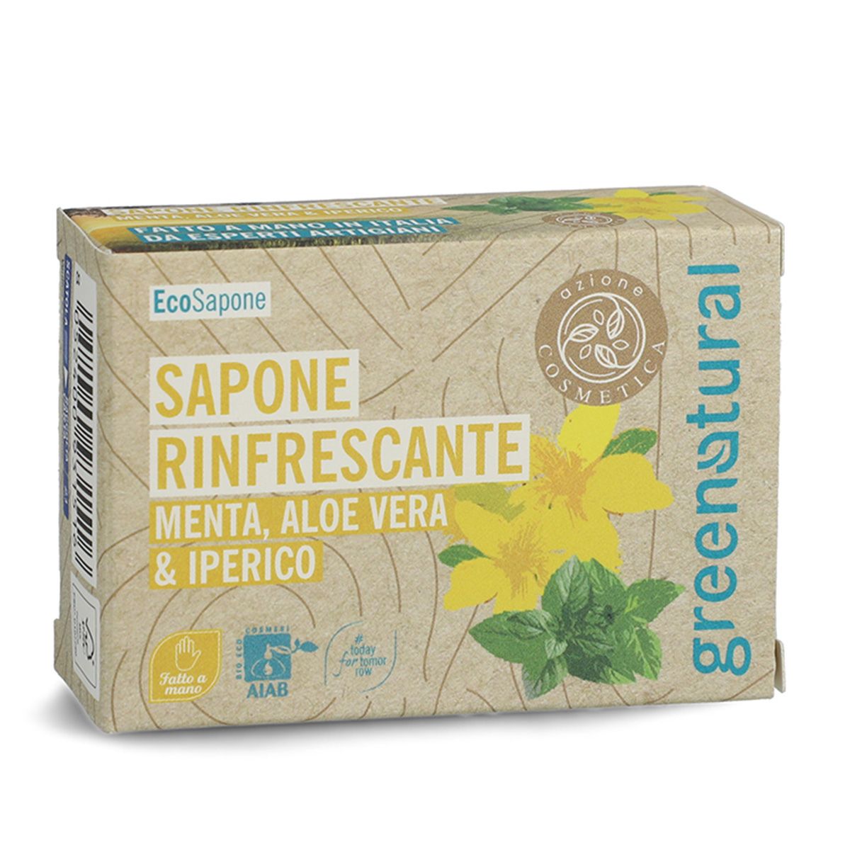 Erfrischende Seife mit Minze und Johanniskraut 100 g Greenatural