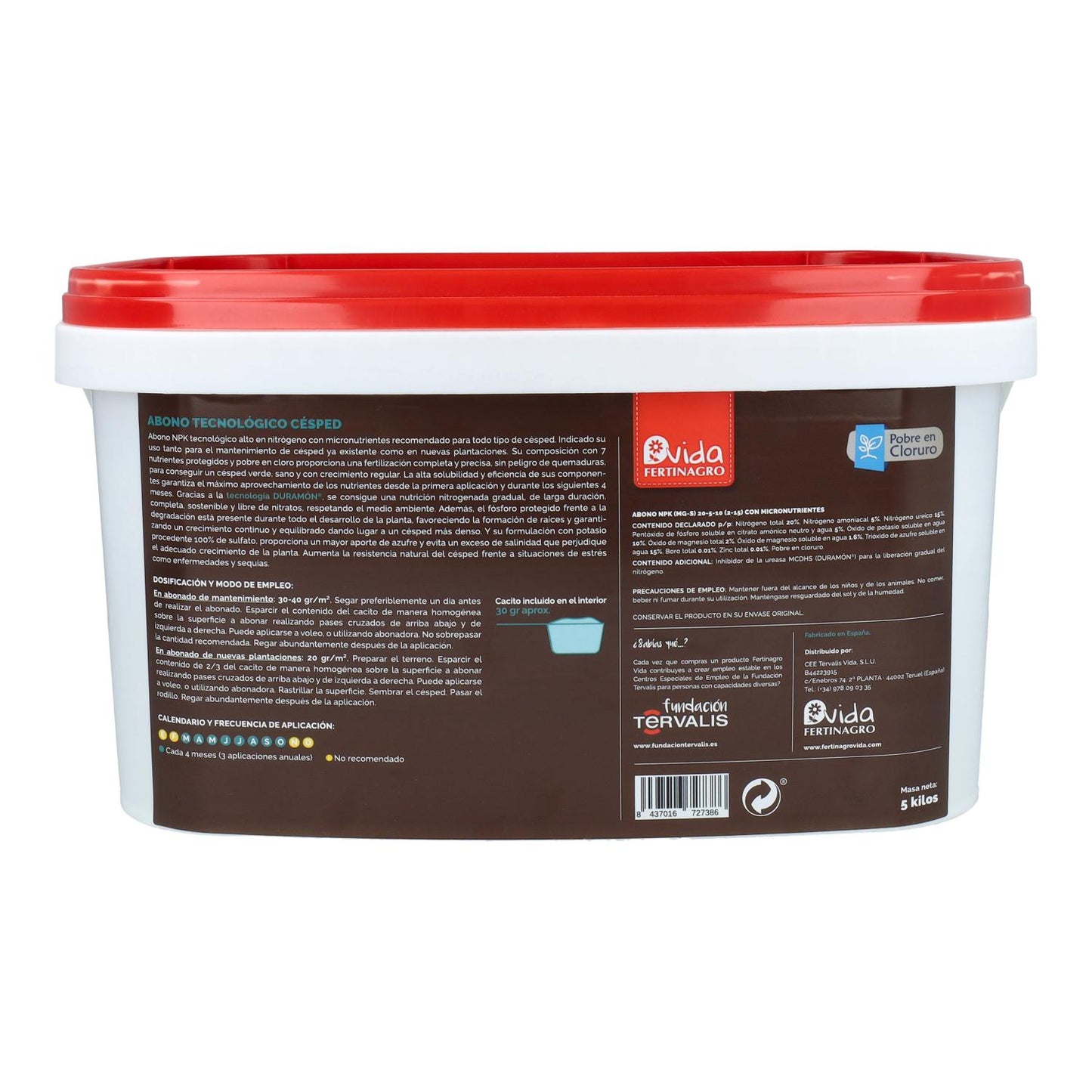 Abono césped tecnológico Fertinagro 5 kg