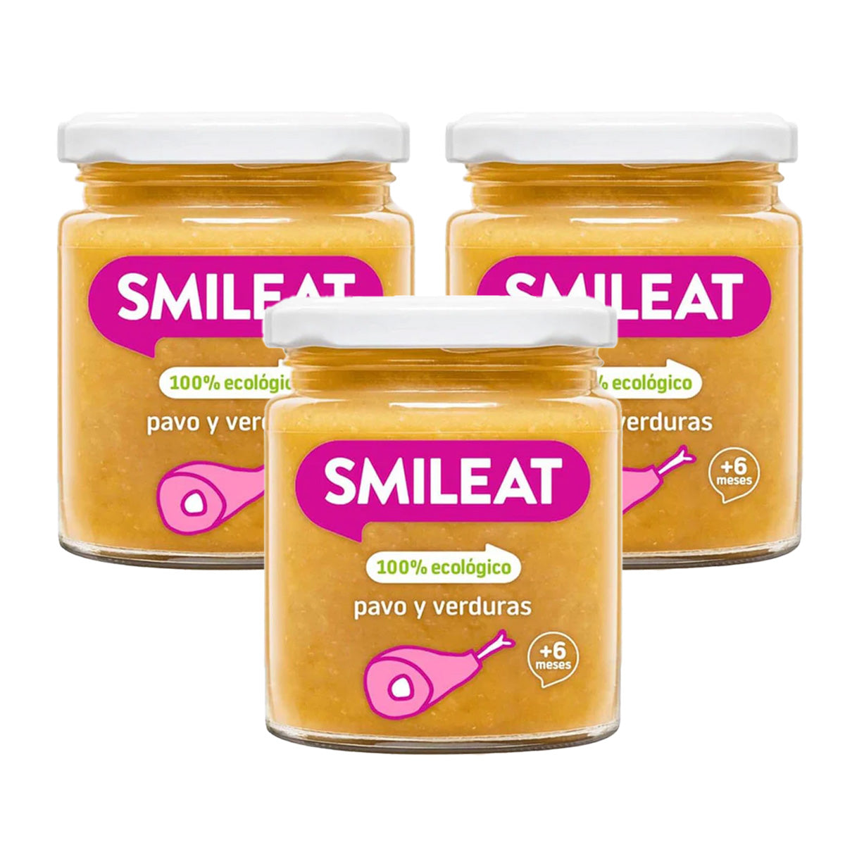 AKTION 3x BIO-Glas Pute und Gemüse +6 Monate Smileat 230 g