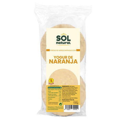Rijstkoekjes met yoghurt en sinaasappel Sol Natural 100 g
