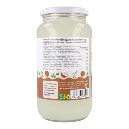 2-pack ekologisk kokosolja Planeta Huerto 860 ml