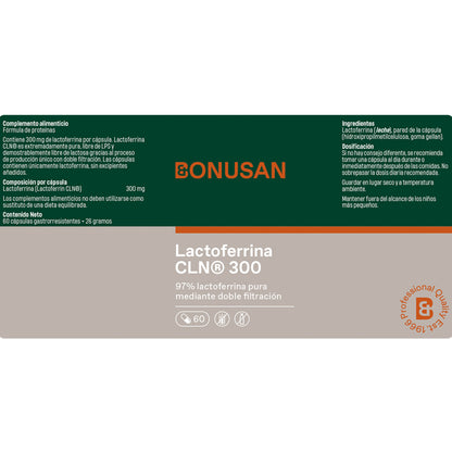 Lactoferrina CLN® 300 Bonusan 60 cápsulas gastrorresistentes