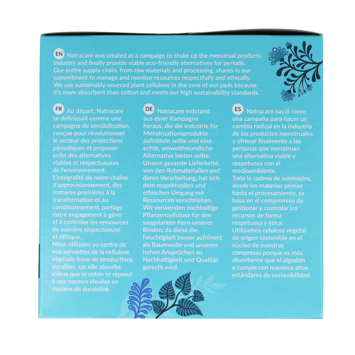 Natracare Organic Long Sanitary Pads with Wings, 10 pcs