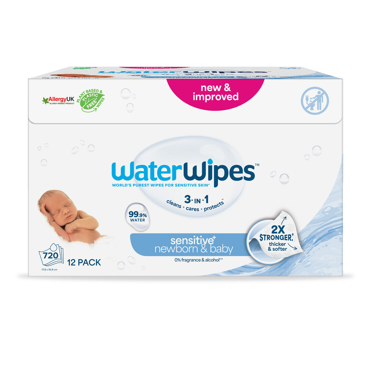 Pack of WaterWipes BIO Baby Wipes 720 Units