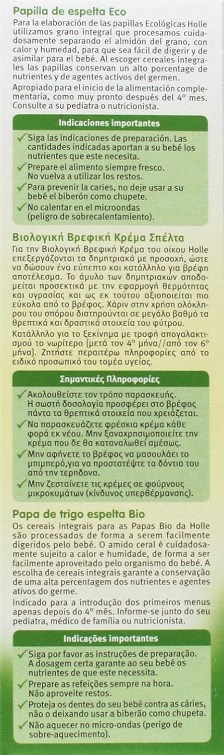 Bouillie BIO  à l'épeautre +4 mois Holle 250 g