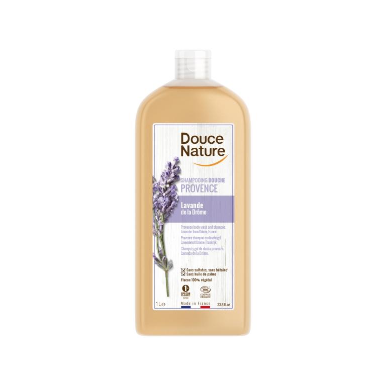 Shampoing et gel douche à la lavande Douce Nature 1 L