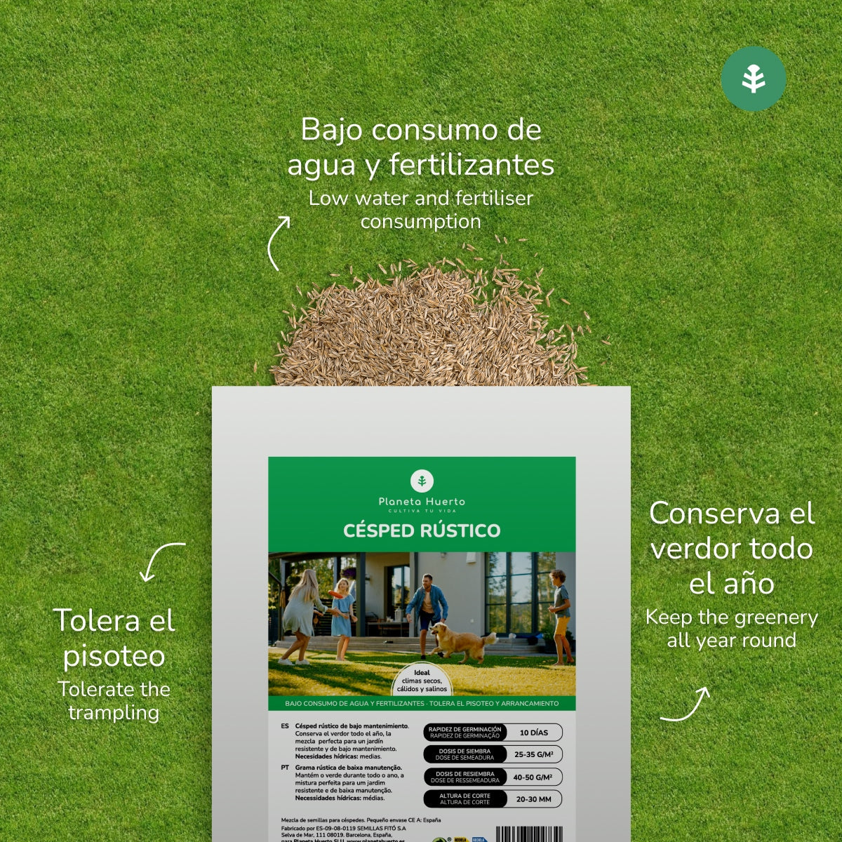 Nasiona traw Planeta Huerto Rustic 1 kg