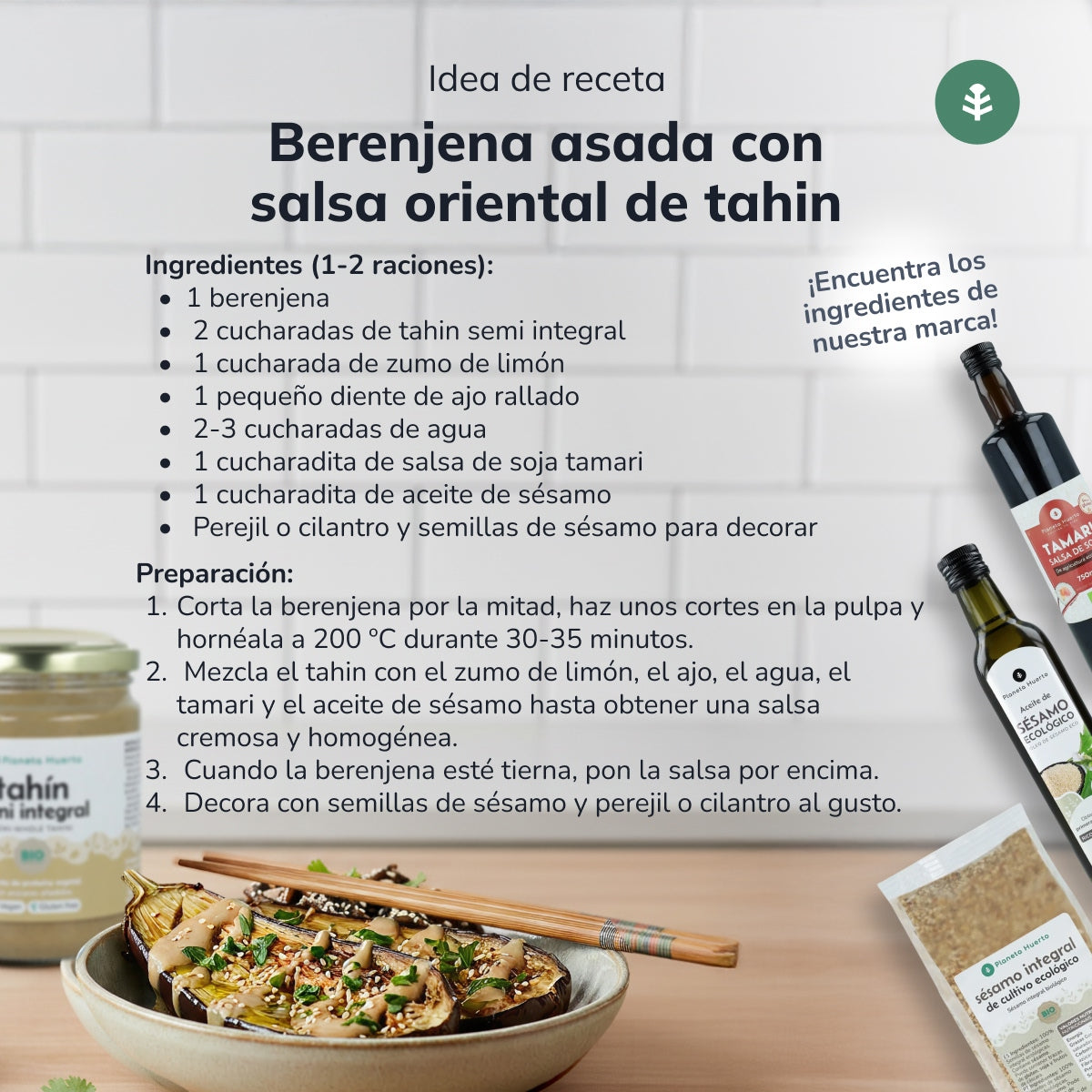 Halbvollkorn-Tahini ECO Planeta Huerto 350g